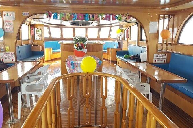 Demetris Chara Boat/Blue Lagoon boat trips with BBQ and SLIDE - Onboard Comfort and Group Size Reality Check