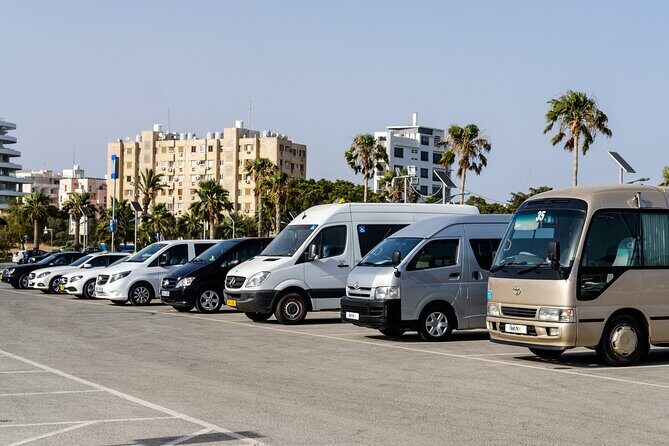 Private Transfer: Larnaca Airport to Larnaca District 1-14 pax - One Vehicle, Your Group, No Shared Detours