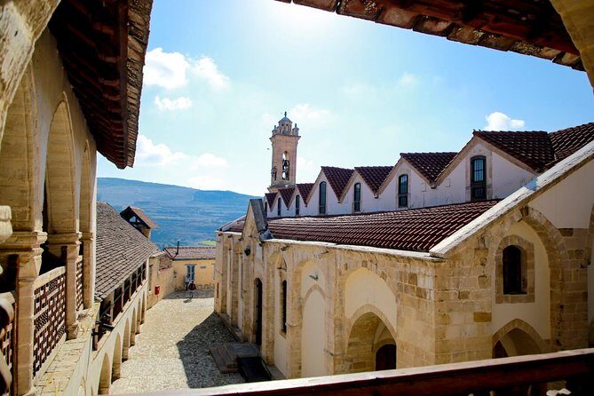 Private Troodos, Kykkos & Aphrodite's Birthplace from Limassol - Omodos: cobblestones, wine cellars, and Timios Stavros Monastery
